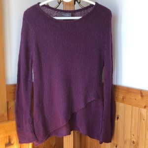 Wooden Ships Loose Knit Purple Sweater